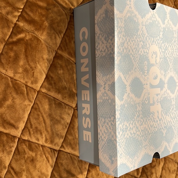 LIMITED EDITION/NEVER WORN Converse Chuck 70ox GOLF White&BabyBlue FauxSnakeskin - Picture 7 of 7